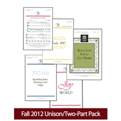 CGPACK1 - Unison/2-Part Fall Program Pack 2012