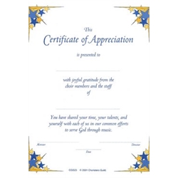 Certificate of Appreciation