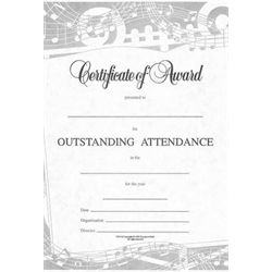Outstanding Attendance Certificate