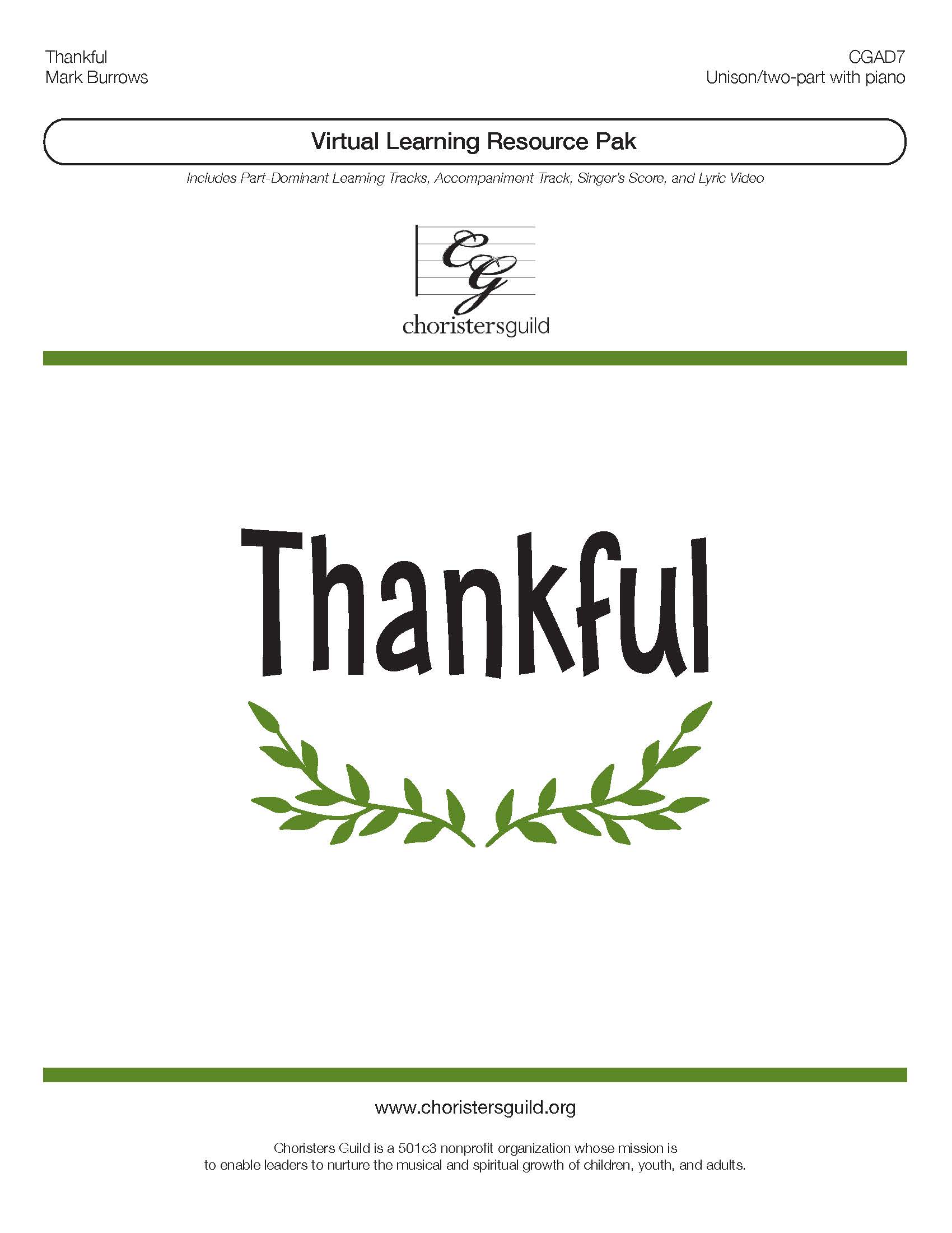 Thankful (Digital Download Pak) - Two-part