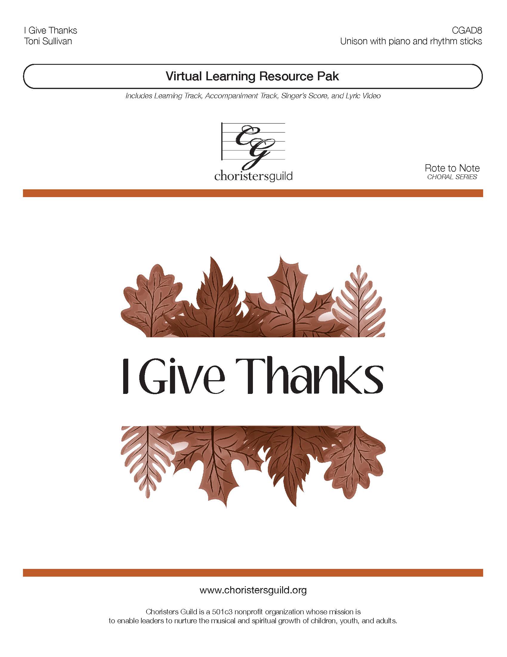 I Give Thanks (Digital Download Pak) - Unison