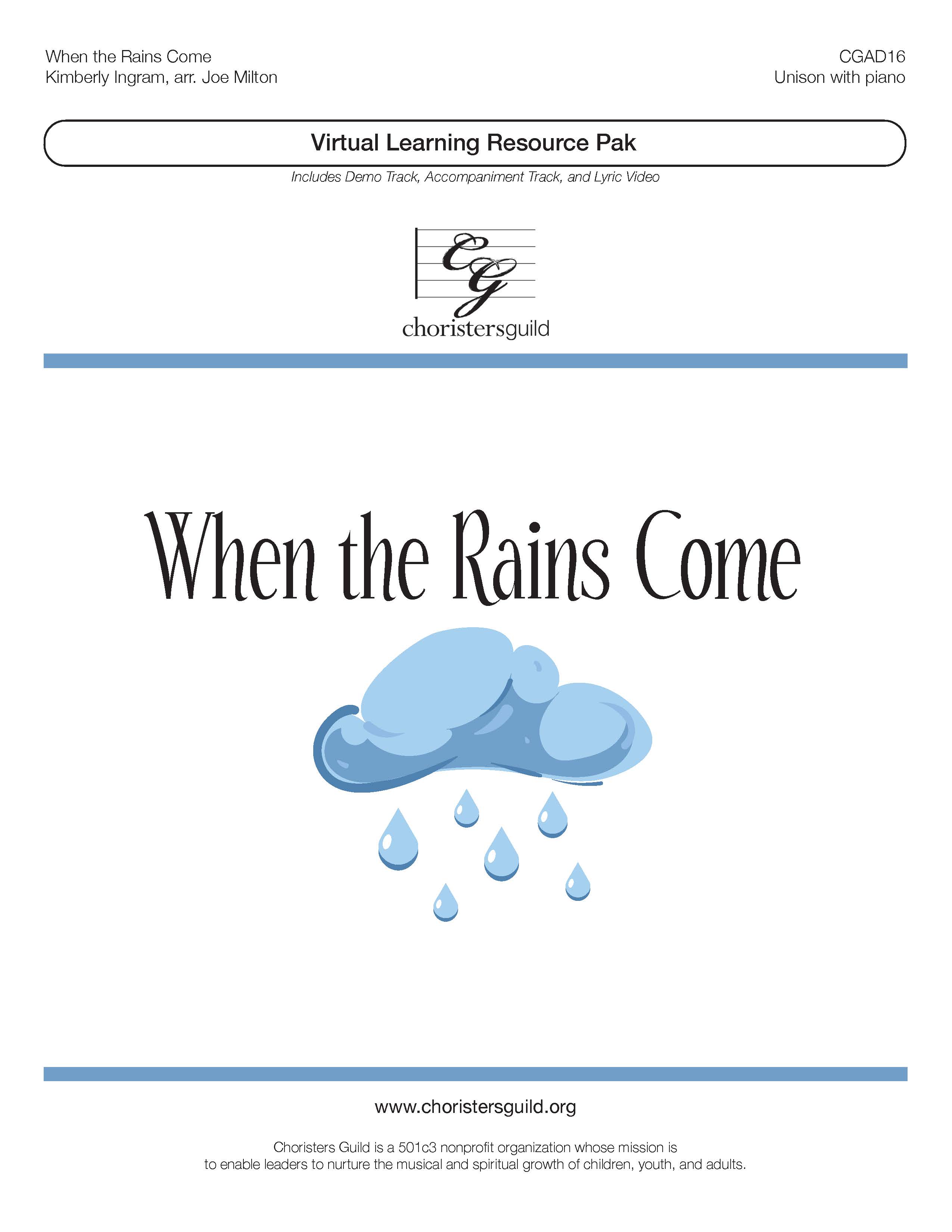 When the Rains Come (Digital Download Pak) - Unison