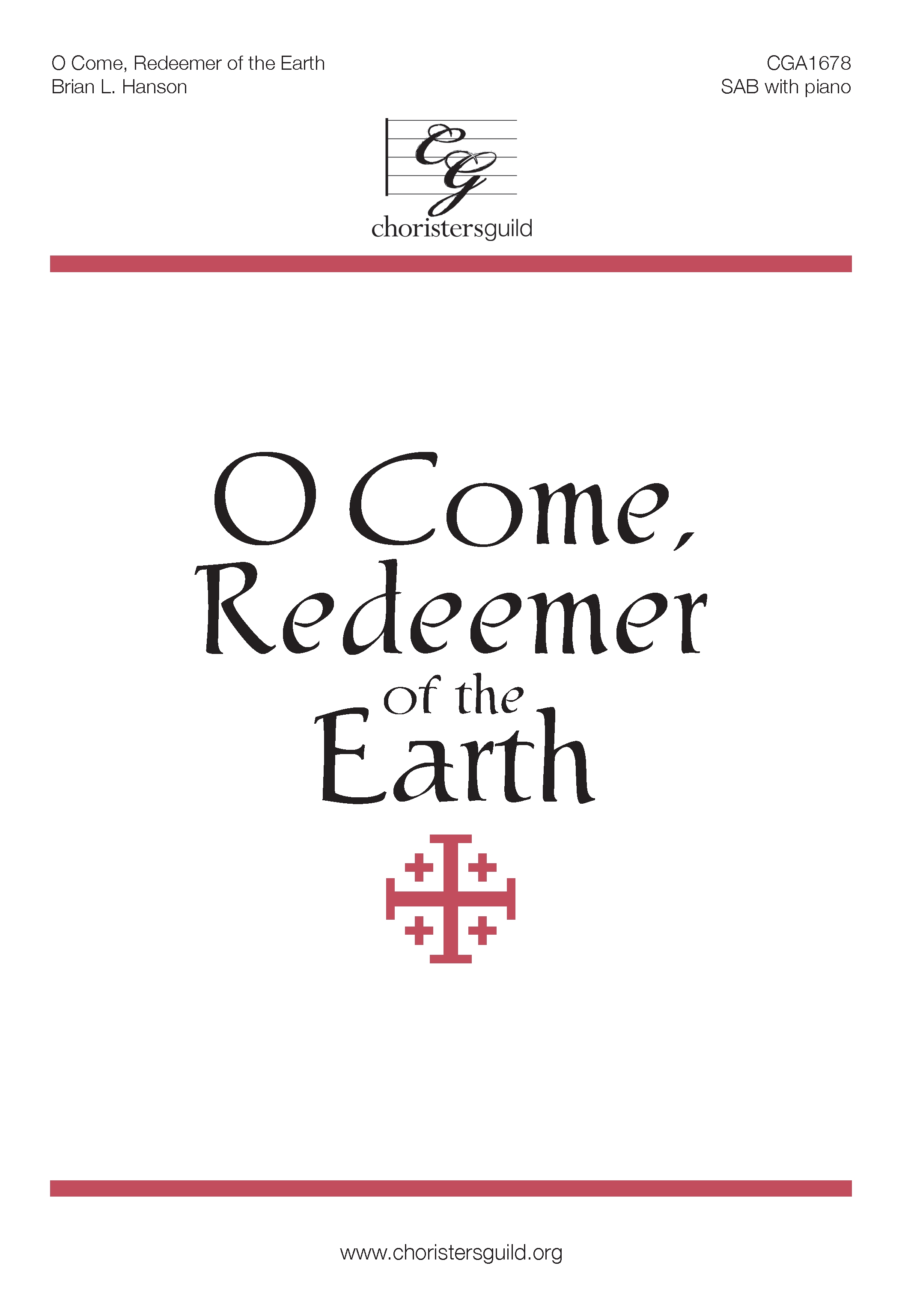 O Come, Redeemer of the Earth - SAB