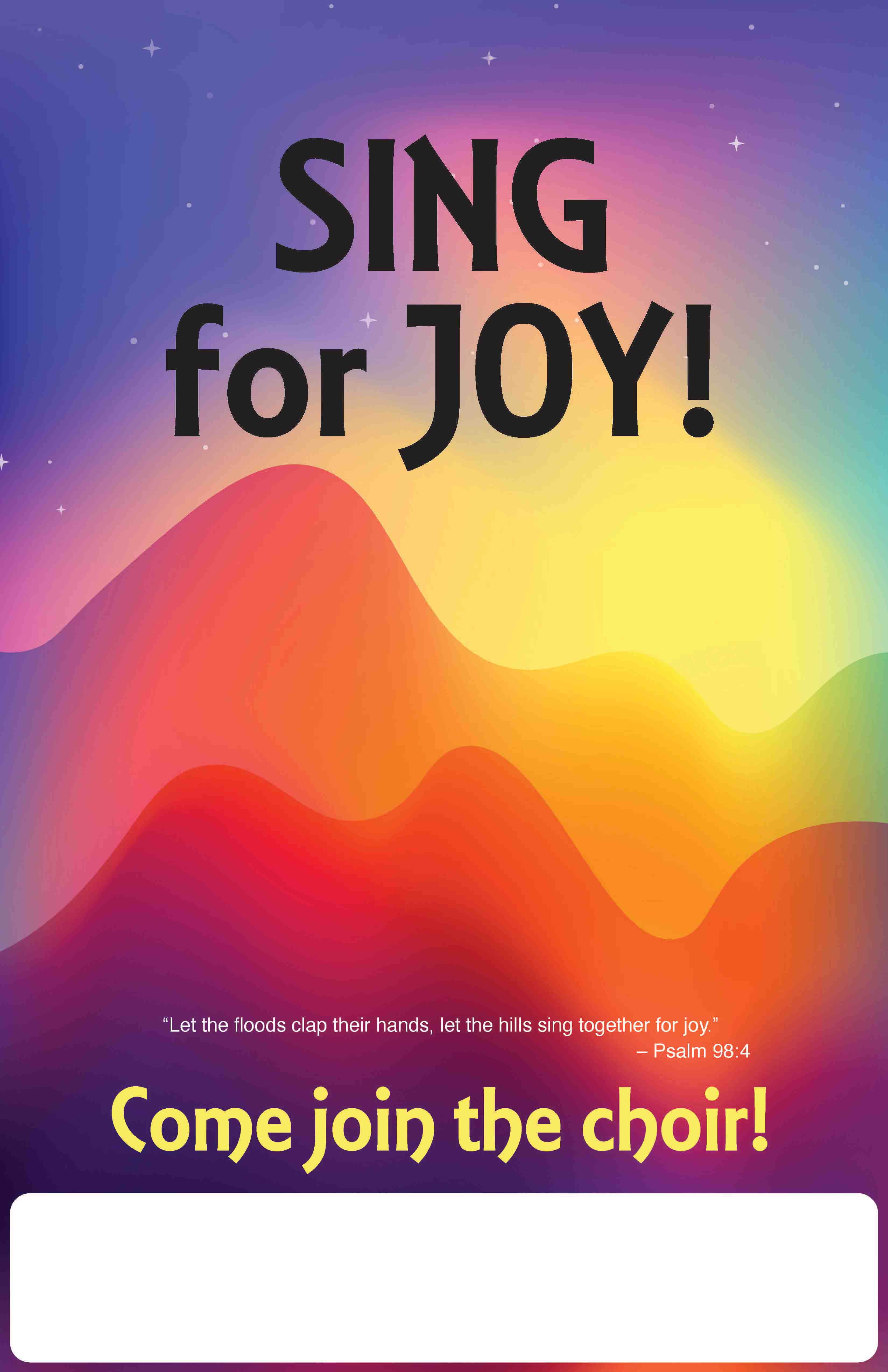 Sing For Joy! Poster