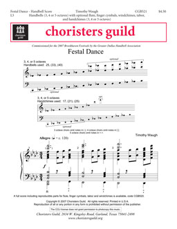 Festal Dance (Handbell Score)