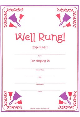 Well Rung Handbell Certificate