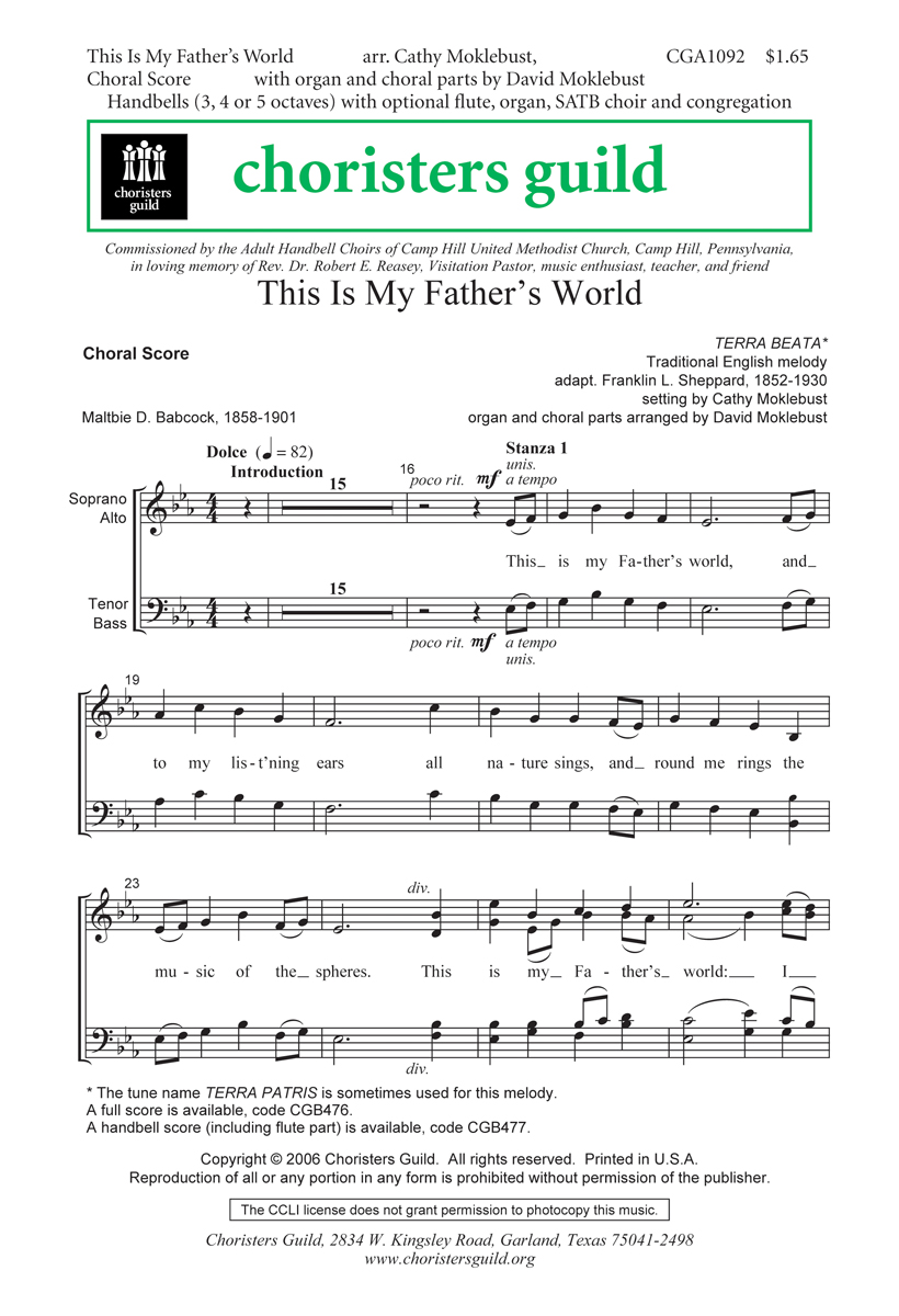 This is My Father's World (Choral Score)