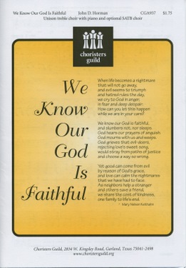 We Know Our God Is Faithful