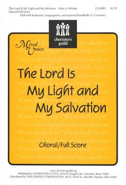 The Lord Is My Light and My Salvation Choral (Full Score)