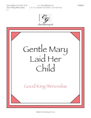 Gentle Mary Laid Her Child (3, 4 or 5 octaves)