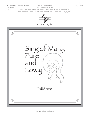 Sing of Mary, Pure and Lowly (Full Score)