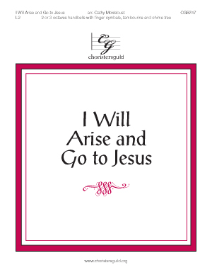 I Will Arise and Go to Jesus (2 or 3 octaves)