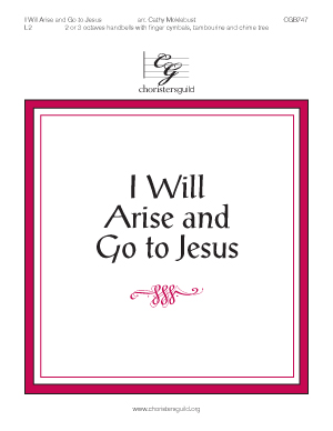 I Will Arise and Go to Jesus (2 or 3 octaves)