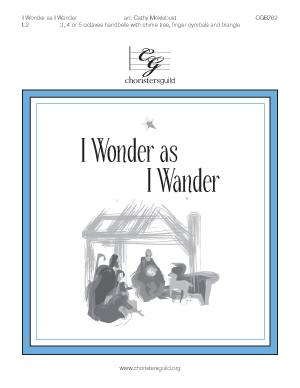 I Wonder as I Wander (3, 4 or 5 octaves)