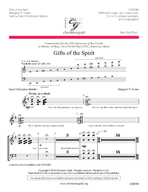 Gifts of the Spirit Handbell Score