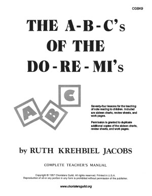 The A-B-C's of the Do-Re-Mi's