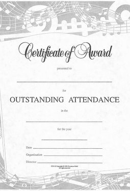 Outstanding Attendance Certificate