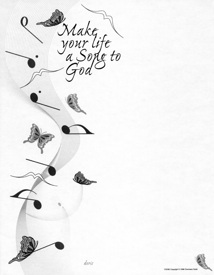 Make Your Life a Song to God Stationery