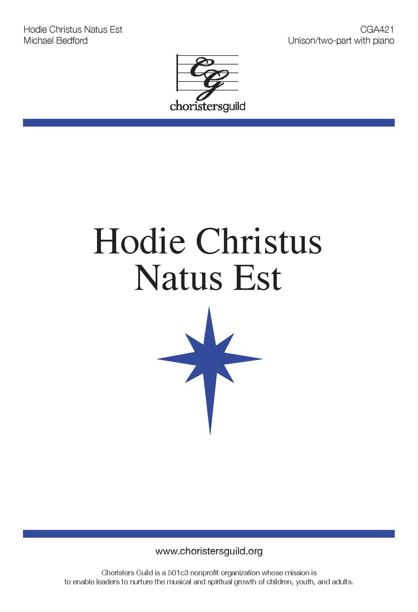 Hodie Christus Natus Est Unison 2-Part