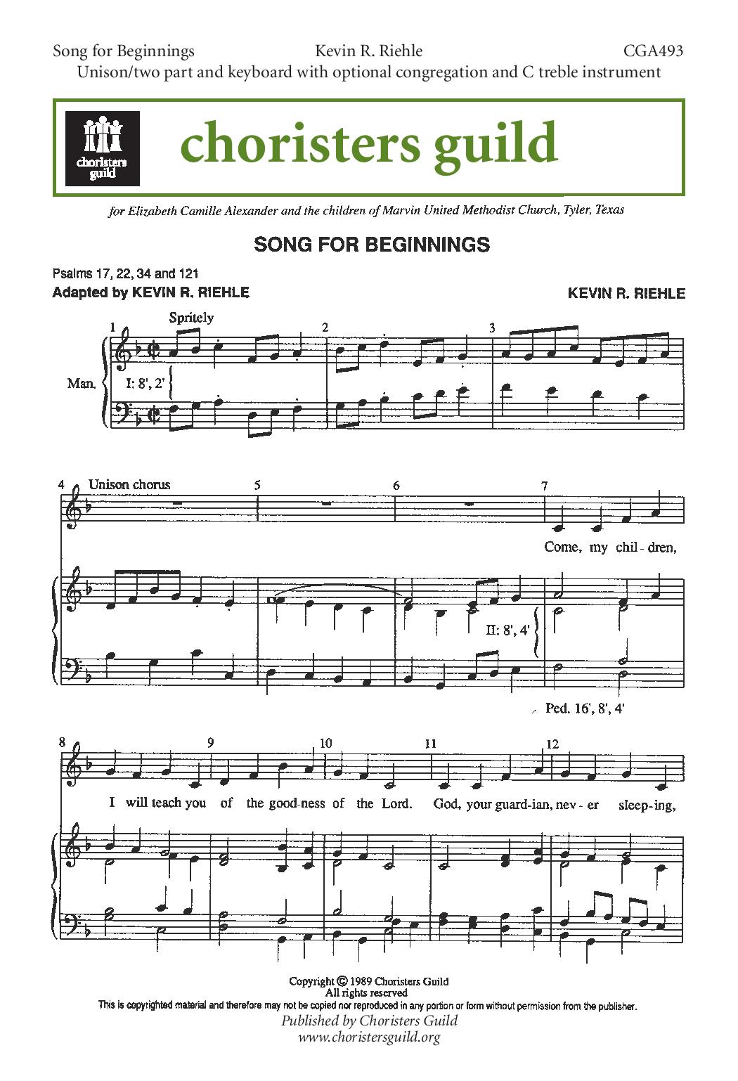 Song for Beginnings