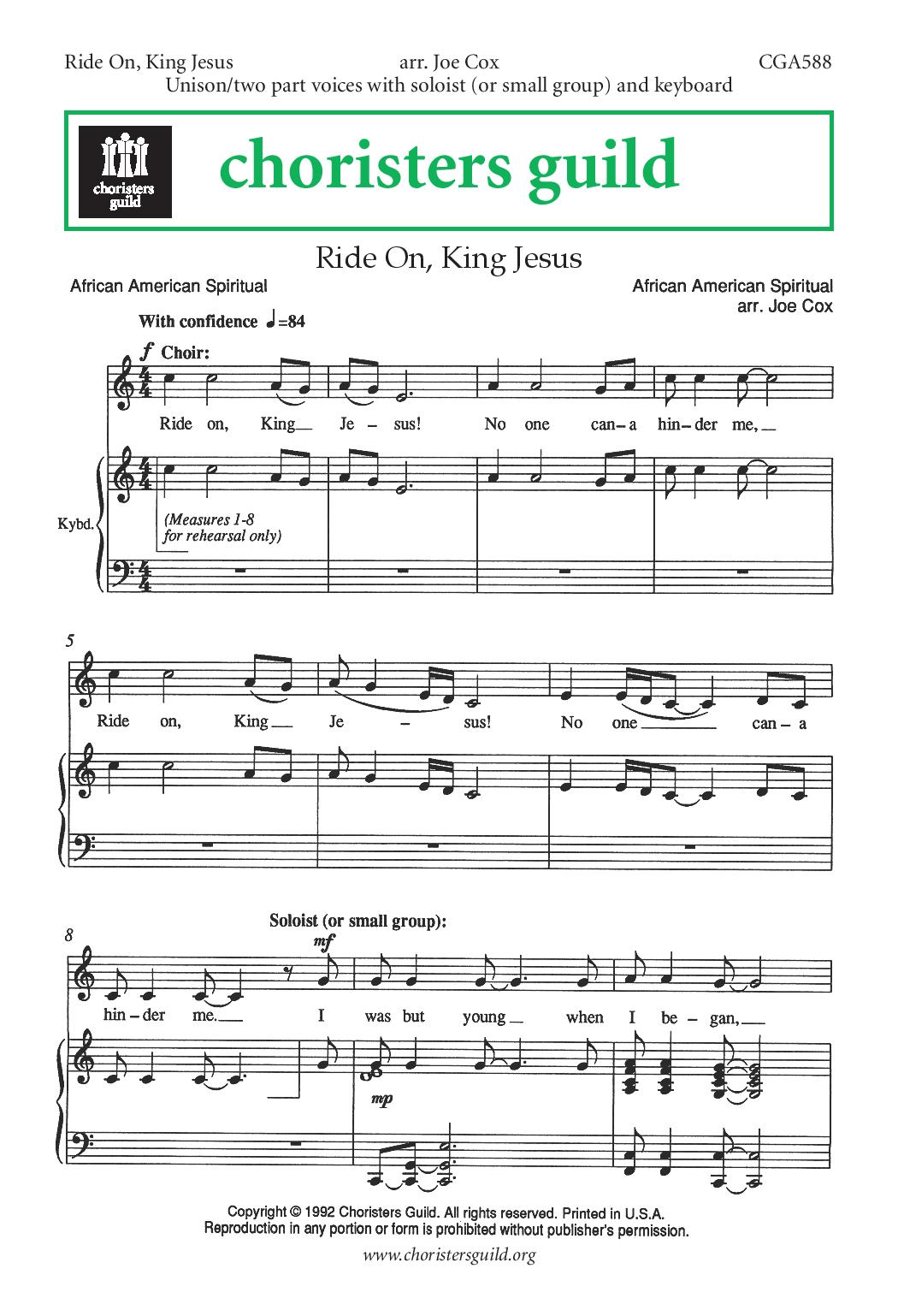 Ride On, King Jesus