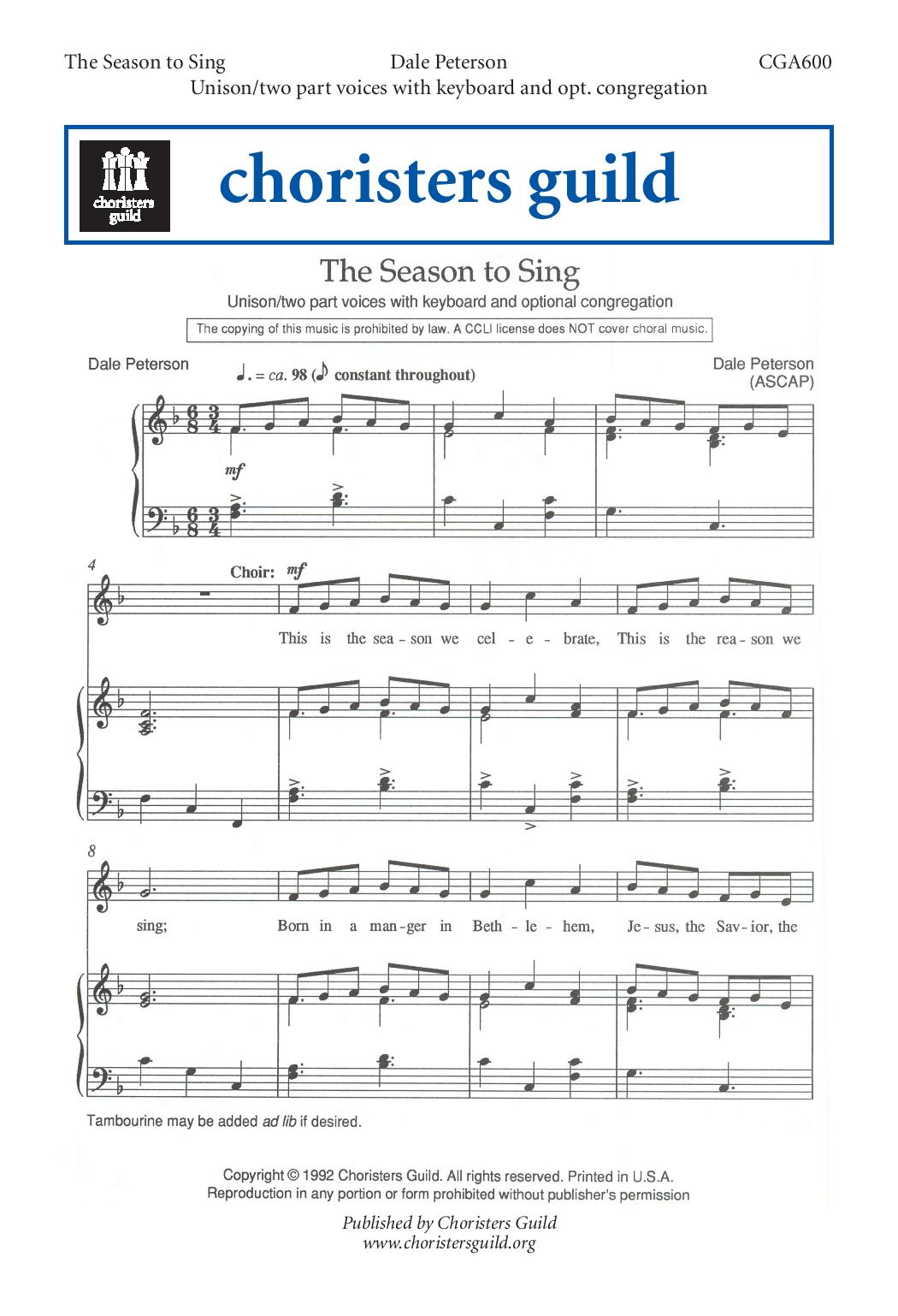 The Season to Sing