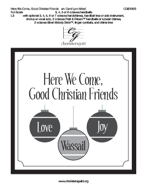 Here We  Come, Good Christian Friends - Full Score