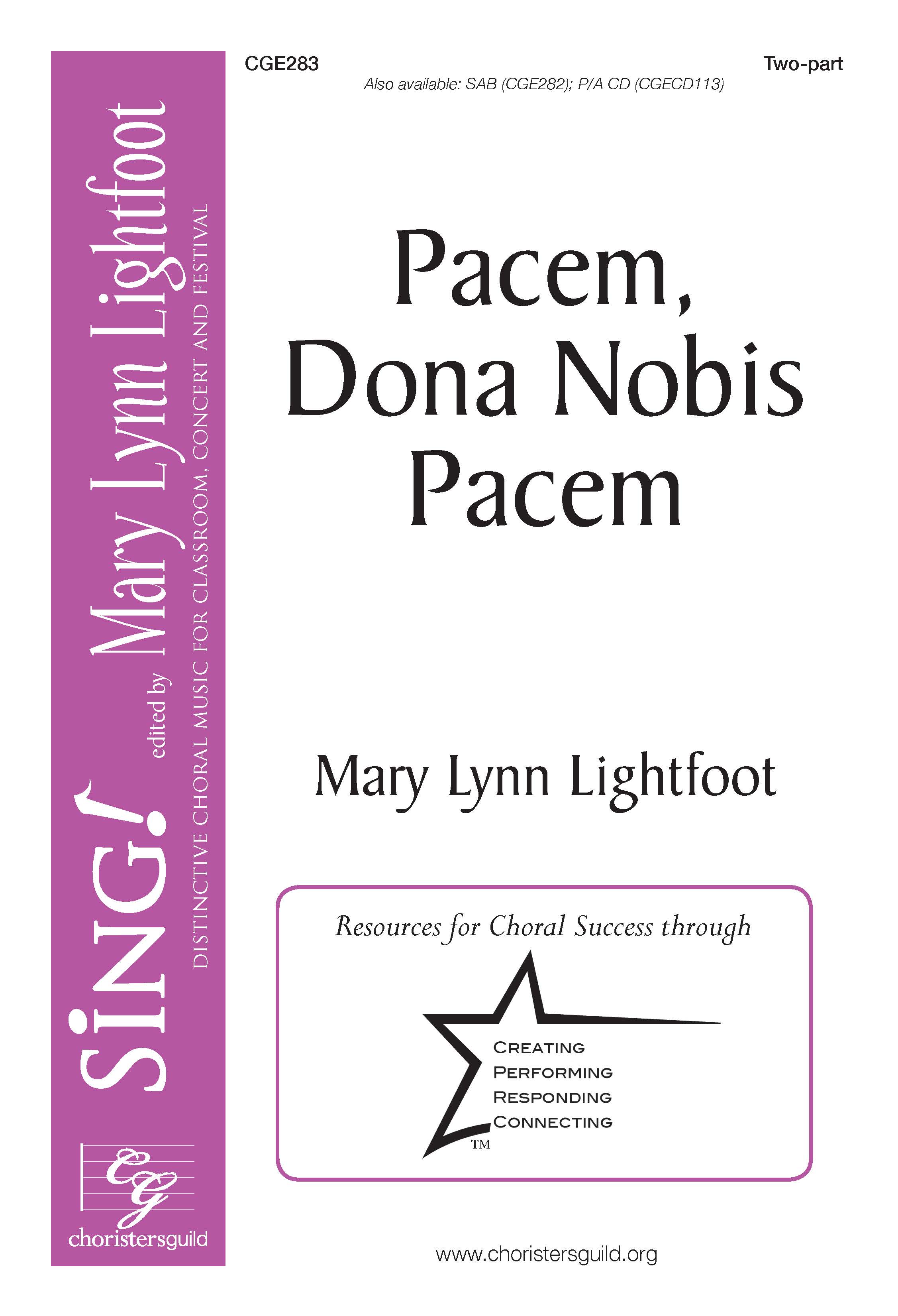 Pacem, Dona Nobis Pacem Two-part