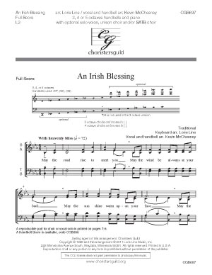 An Irish Blessing - Full Score