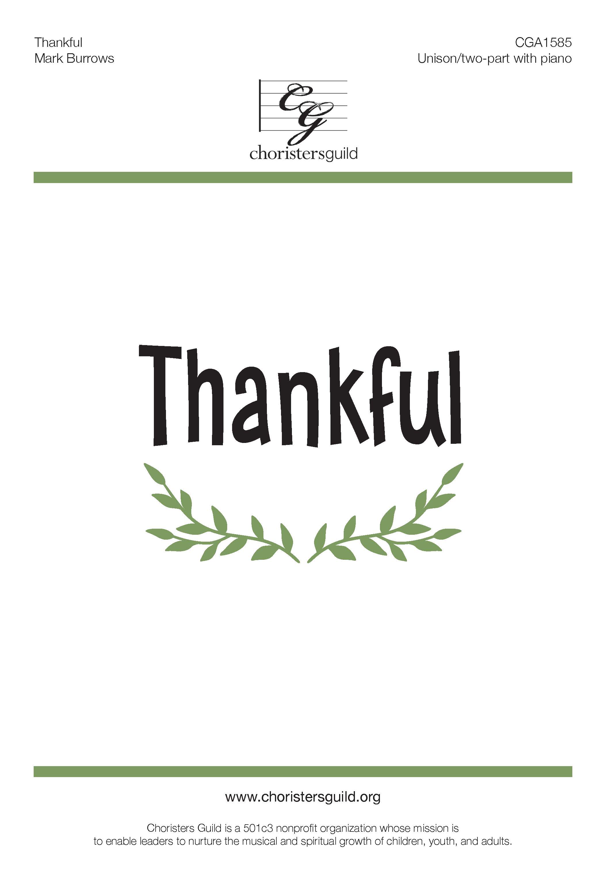 Thankful - Unison/Two-part