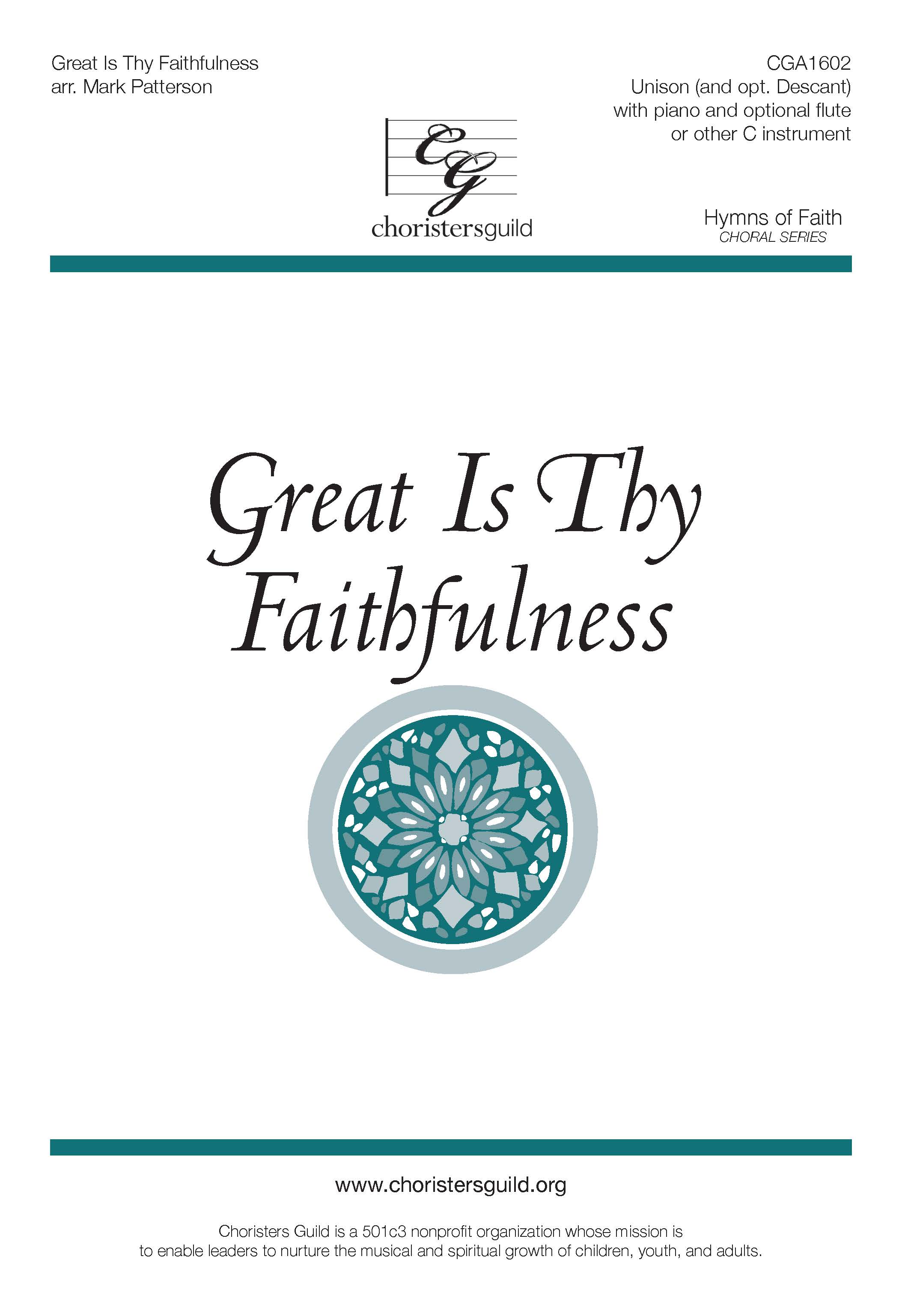 Great Is Thy Faithfulness - Unison 