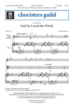 God So Loved the World (Audio Download)