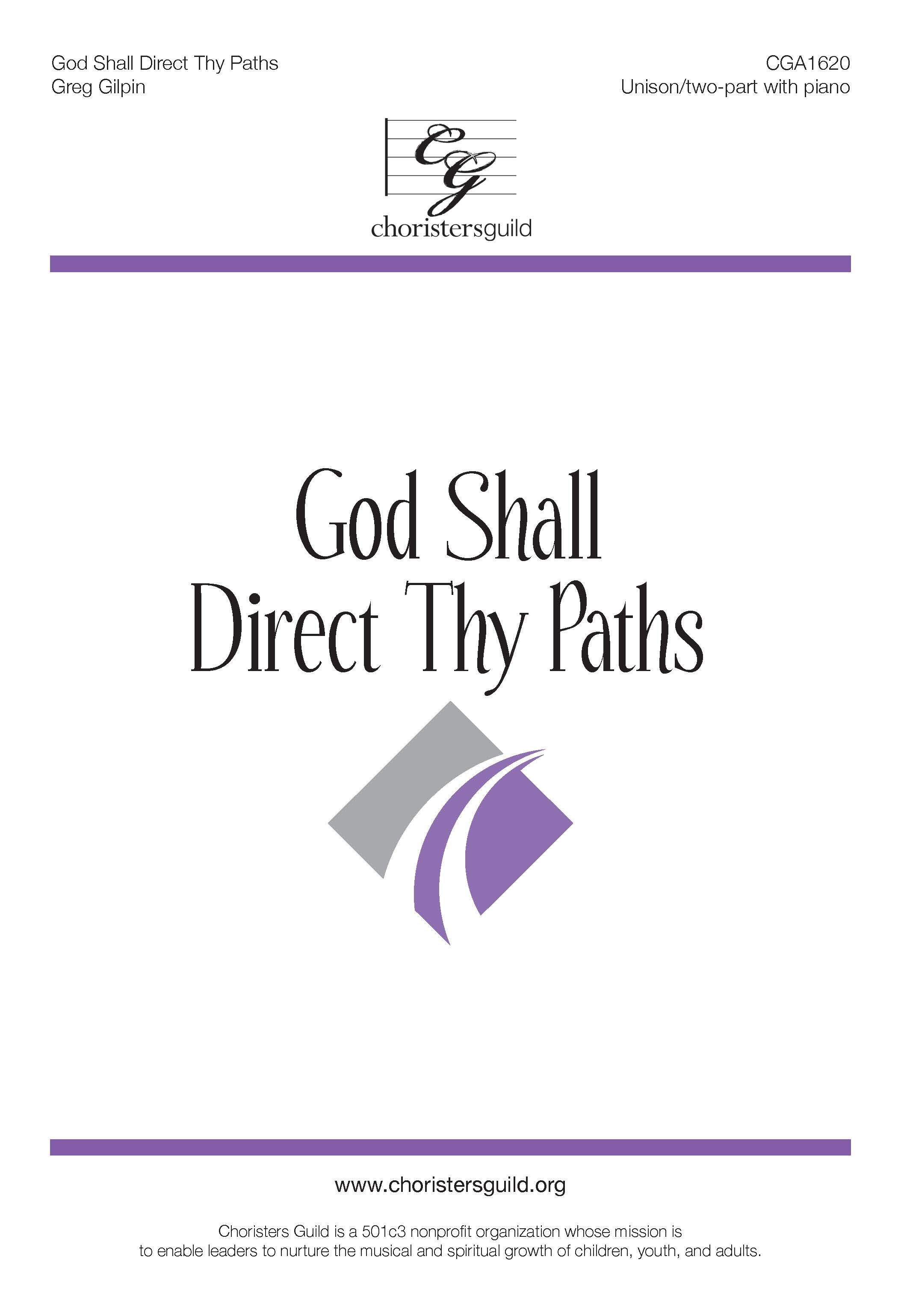 God Shall Direct Thy Paths - Unison/Two-part