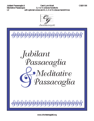 Jubilant Passacaglia & Meditative Passacaglia 3-5 Octaves