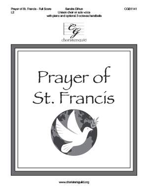 Prayer of St. Francis - Full Score