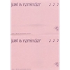 INACTIVE - CGPC3 40 Just A Reminder Postcards 40 pack